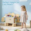 keezi dinosaur kids bookshelf 2 tier children's bookcase wooden with with fabric drawer, toddler bookshelf toy storage organizer for preschool, kids room, playroom, nursery keezi dinosaur kids bookshelf 2 tier children's bookcase wooden with with fabric drawer, toddler bookshelf toy storage organizer for preschool, kids room, playroom, nursery