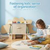 keezi dinosaur kids bookshelf 2 tier children's bookcase wooden with with fabric drawer, toddler bookshelf toy storage organizer for preschool, kids room, playroom, nursery keezi dinosaur kids bookshelf 2 tier children's bookcase wooden with with fabric drawer, toddler bookshelf toy storage organizer for preschool, kids room, playroom, nursery