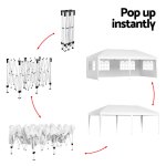 instahut gazebo pop up marquee 3x6m wedding party outdoor camping tent canopy side wall white instahut gazebo pop up marquee 3x6m wedding party outdoor camping tent canopy side wall white