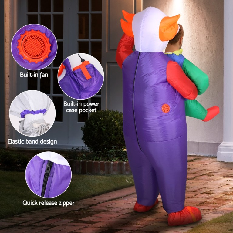inflatable clown costume adult suit blow up party fancy dress halloween cosplay