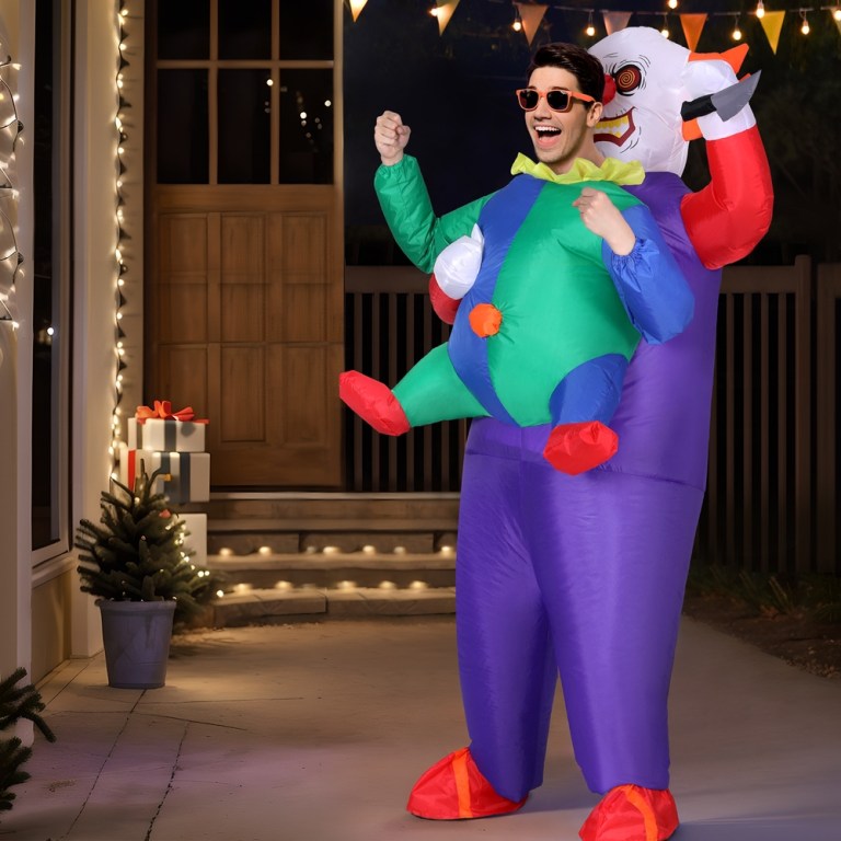 inflatable clown costume adult suit blow up party fancy dress halloween cosplay