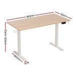 artiss standing desk sit stand touch control electric oak 140cm