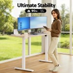 artiss standing desk sit stand touch control electric oak 140cm