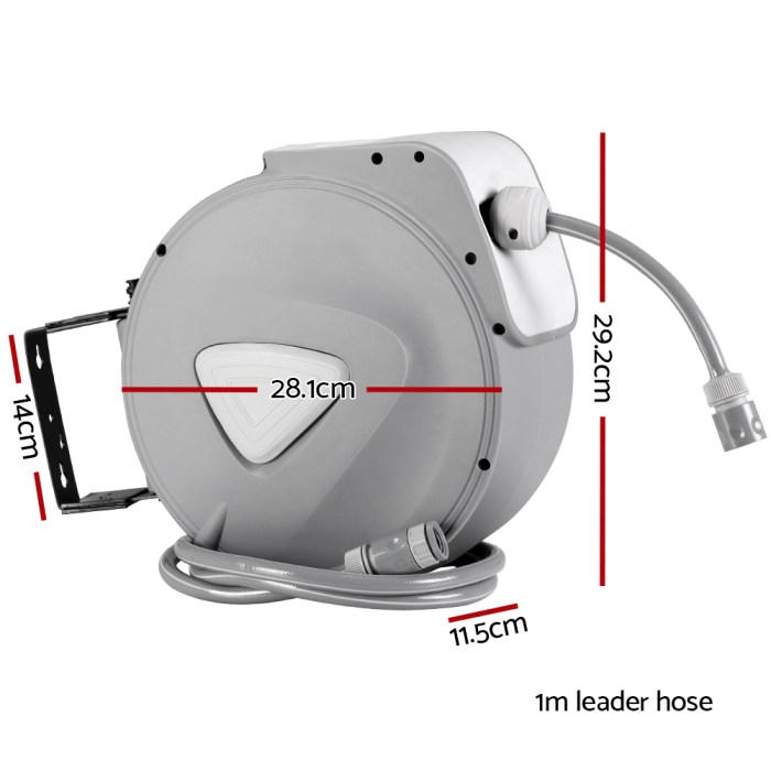 water hose reel 10m retractable auto rewind garden spray gun water hose reel 10m retractable auto rewind garden spray gun