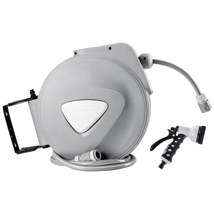 water hose reel 10m retractable auto rewind garden spray gun water hose reel 10m retractable auto rewind garden spray gun