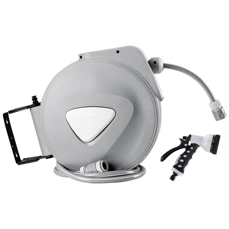 water hose reel 10m retractable auto rewind garden spray gun