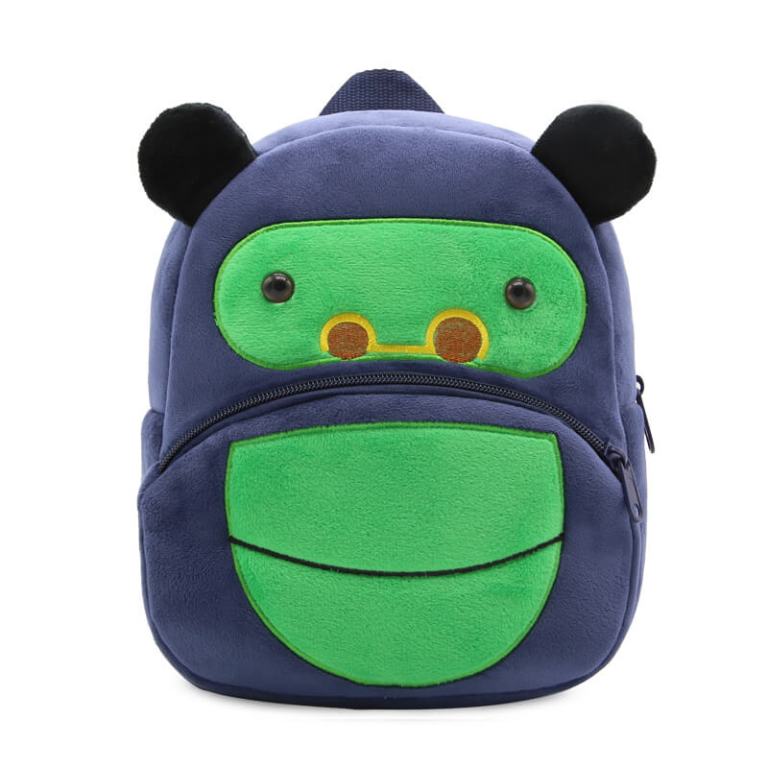 Cute blue and green animal kids backpack