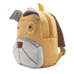 image 1 Plush dog-shaped children's backpack with zippers