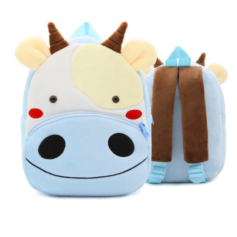 image 1 Cute cow-themed plush children's backpack