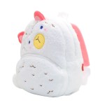image 1 White plush animal kids backpack with pink ears