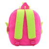 image 2 Bright pink plush backpack with green straps