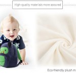 Baby with plush backpack and soft fabric