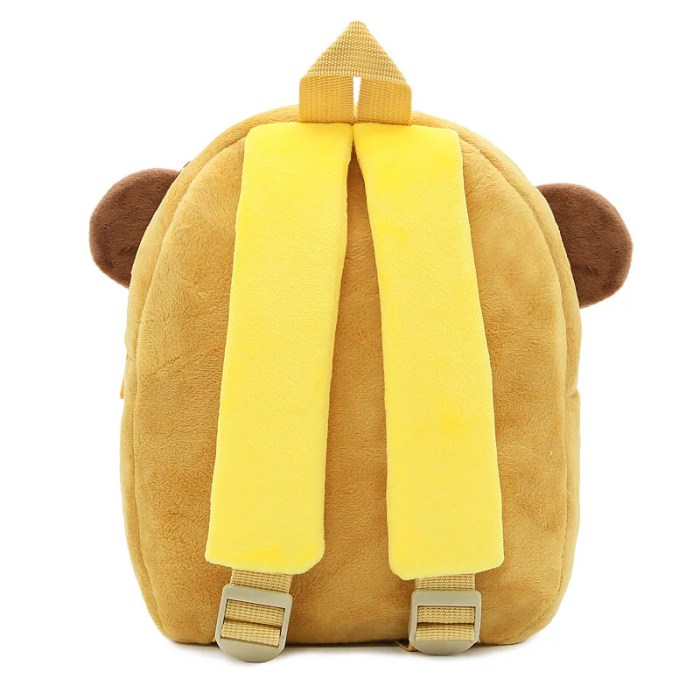 image 2 Plush teddy bear backpack with yellow straps