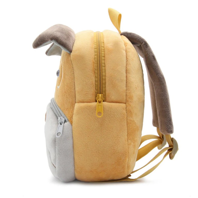 image 2 Plush dog-themed children’s backpack side view