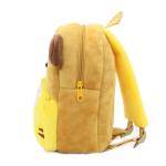image 3 Yellow plush dog-shaped backpack side view