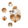 image 3 Cute owl-shaped children's backpack in beige and brown