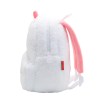 image 3 Fluffy white bunny backpack with pink straps