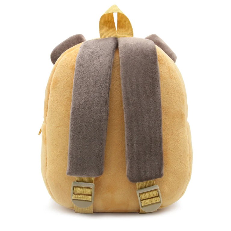 image 3 Plush bear-themed children’s backpack rear view
