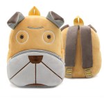 image 4 Plush dog-shaped children's backpack, front and back