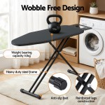 artiss ironing board with iron rest with 3 layers extra thick cover easy storage