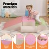 keezi kids climbing blocks 5 piece foam toddler playset soft indoor climbing toy rocker