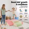 keezi kids climbing blocks 5 piece foam toddler playset soft indoor climbing toy rocker