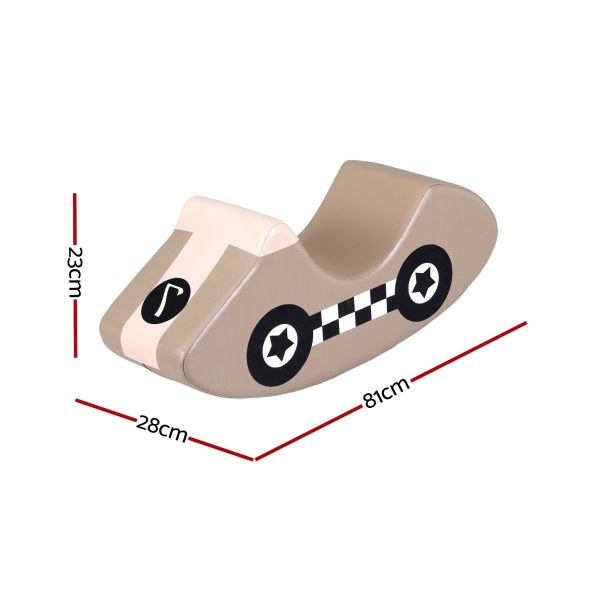 keezi kids climbing blocks foam toddler playset soft indoor indoor climbing toy rocker khaki