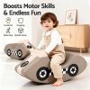 keezi kids climbing blocks foam toddler playset soft indoor indoor climbing toy rocker khaki