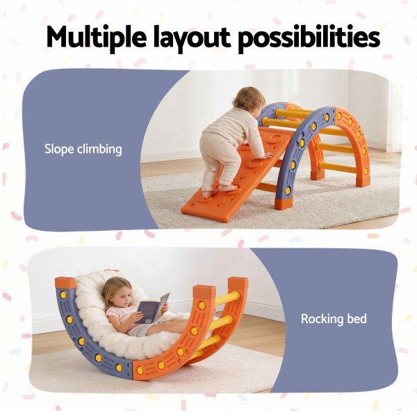 keezi kids climbing frame set with slide indoor outdoor toddler toys pikler arch climber keezi kids climbing frame set with slide indoor outdoor toddler toys pikler arch climber