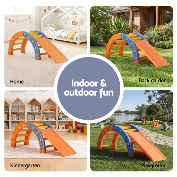 keezi kids climbing frame set with slide indoor outdoor toddler toys pikler arch climber keezi kids climbing frame set with slide indoor outdoor toddler toys pikler arch climber