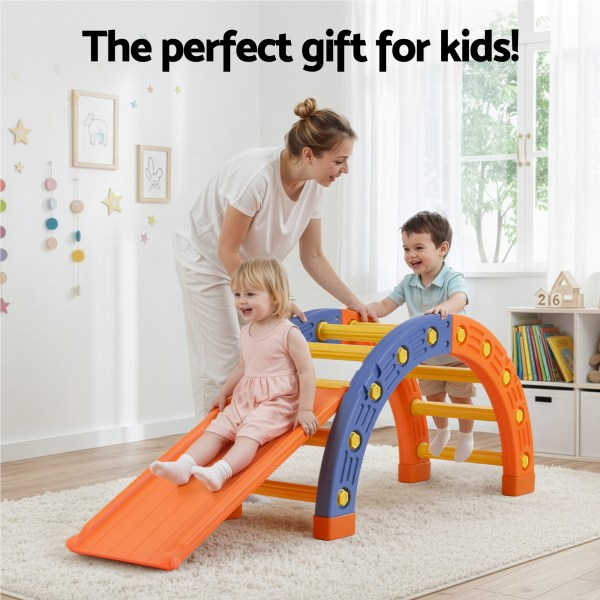 keezi kids climbing frame set with slide indoor outdoor toddler toys pikler arch climber keezi kids climbing frame set with slide indoor outdoor toddler toys pikler arch climber
