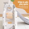keezi kids slide swing set basketball hoop ring football outdoor toys 132cm grey