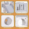 keezi kids slide swing set basketball hoop ring football outdoor toys 132cm grey