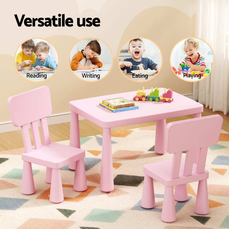 1 keezi kids table and 2 chairs set pink 1 keezi kids table and 2 chairs set pink