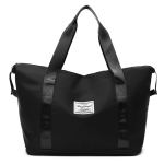 large capactiy diaper bags for baby mommy bag waterproof maternity bag for baby things expandable size.jpg Black nylon tote bag with shoulder straps