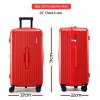 wanderlite 28 trunk luggage suitcase travel 5 wheels type c port tsa red"