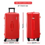 wanderlite 28 trunk luggage suitcase travel 5 wheels type c port tsa red" wanderlite 28 trunk luggage suitcase travel 5 wheels type c port tsa red"