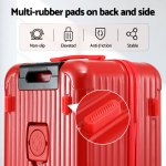 wanderlite 28 trunk luggage suitcase travel 5 wheels type c port tsa red" wanderlite 28 trunk luggage suitcase travel 5 wheels type c port tsa red"