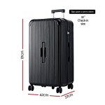 wanderlite 32 trunk luggage suitcase travel 5 wheels type c port tsa black" wanderlite 32 trunk luggage suitcase travel 5 wheels type c port tsa black"