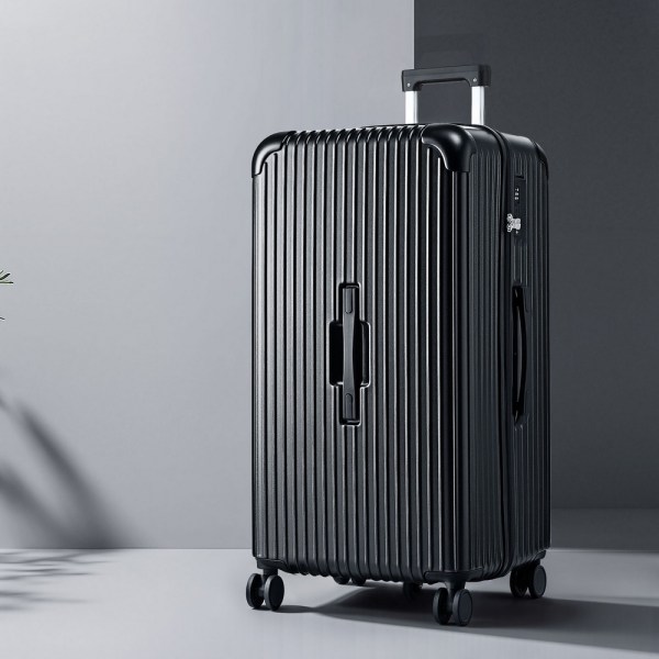 wanderlite 32 trunk luggage suitcase travel 5 wheels type c port tsa black"