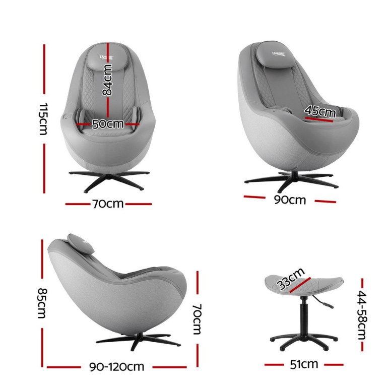 livemor massage chair electric recliner home massager 3d roli
