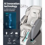 livemor 4d massage chair recliner full body sl track zero gravity with ai body scan, deep tissue electric massager with heat, 12 auto programs, lcd touchscreen & bluetooth, grey