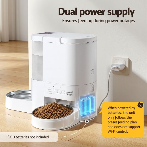 i.pet automatic pet feeder water dispenser 2 in 1 smart wifi dog cat food 4l