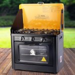 devanti portable gas oven lpg black