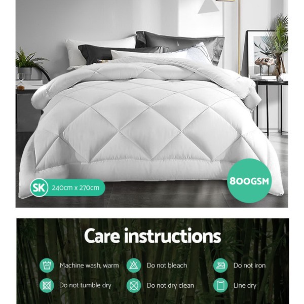 giselle bedding 800gsm microfibre bamboo quilt king giselle bedding 800gsm microfibre bamboo quilt king