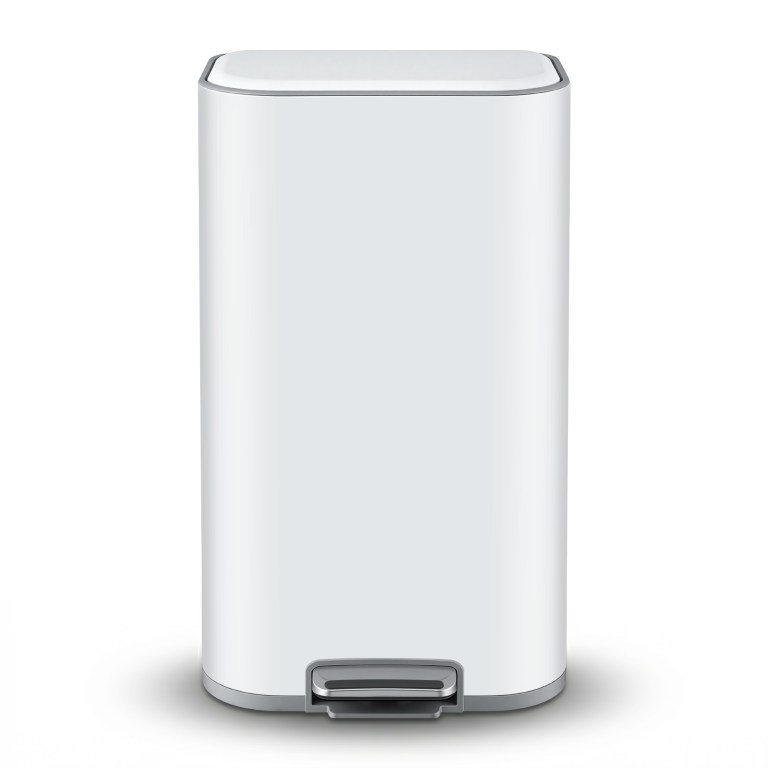cefito kitchen trash can 40l pedal bins rubbish bin steel with soft close lid, removable inner bucket, rectangular garbage can recycling bin, white cefito kitchen trash can 40l pedal bins rubbish bin steel with soft close lid, removable inner bucket, rectangular garbage can recycling bin, white