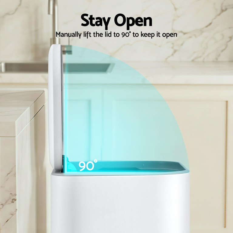 cefito kitchen trash can 40l pedal bins rubbish bin steel with soft close lid, removable inner bucket, rectangular garbage can recycling bin, white cefito kitchen trash can 40l pedal bins rubbish bin steel with soft close lid, removable inner bucket, rectangular garbage can recycling bin, white