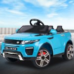 rigo kids electric ride on car suv range rover inspired toy cars remote 12v blue