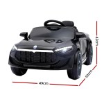 rigo kids electric ride on car toys cars horn music remote control 12v black