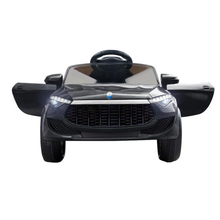 rigo kids electric ride on car toys cars horn music remote control 12v black